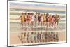 Ladies in Surf, Miami Beach, Florida-null-Mounted Art Print