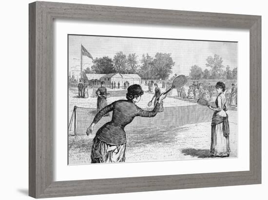 Ladies Lawn Tennis Tourney; Illustration-Bettmann-Framed Giclee Print