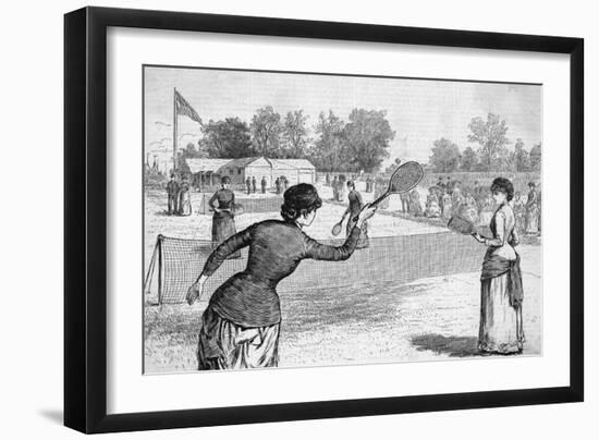 Ladies Lawn Tennis Tourney; Illustration-Bettmann-Framed Giclee Print