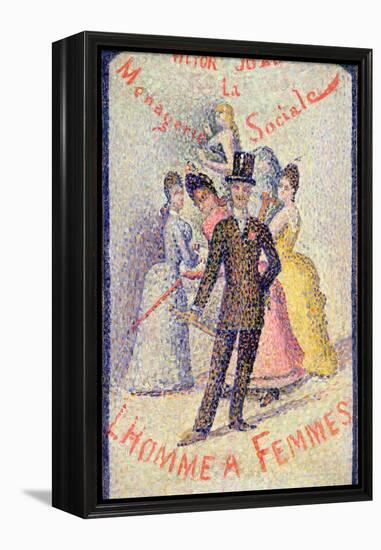 Ladies Man (Oil on Panel)-Georges Pierre Seurat-Framed Premier Image Canvas