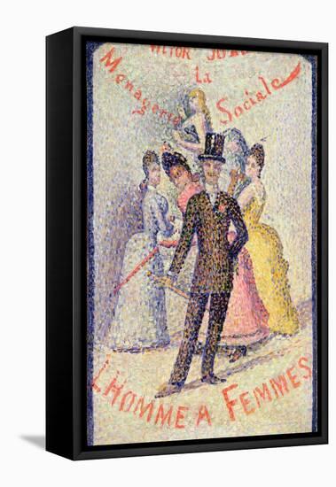 Ladies Man (Oil on Panel)-Georges Pierre Seurat-Framed Premier Image Canvas