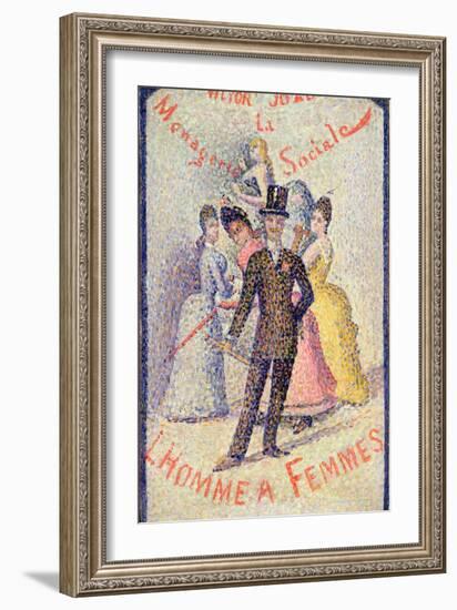 Ladies Man (Oil on Panel)-Georges Pierre Seurat-Framed Giclee Print