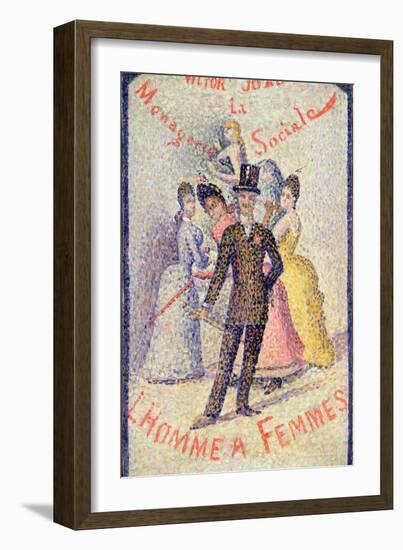 Ladies Man (Oil on Panel)-Georges Pierre Seurat-Framed Giclee Print