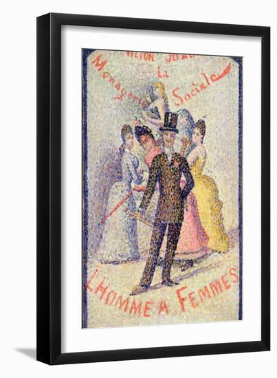 Ladies Man (Oil on Panel)-Georges Pierre Seurat-Framed Giclee Print