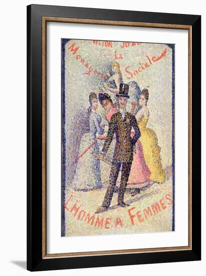 Ladies Man (Oil on Panel)-Georges Pierre Seurat-Framed Giclee Print