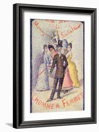 Ladies Man (Oil on Panel)-Georges Pierre Seurat-Framed Giclee Print