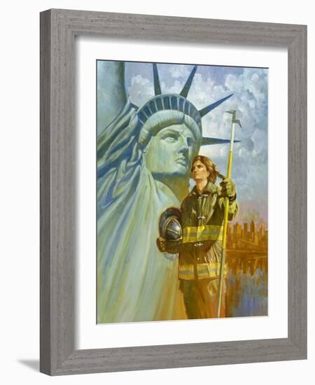 Ladies of Liberty-Hal Frenck-Framed Giclee Print