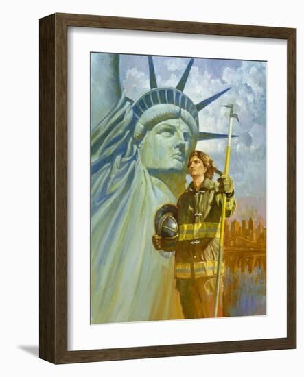 Ladies of Liberty-Hal Frenck-Framed Giclee Print