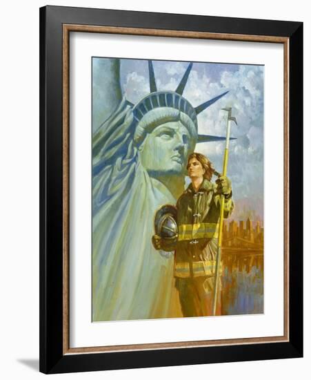 Ladies of Liberty-Hal Frenck-Framed Giclee Print