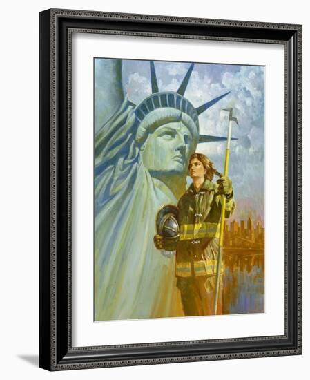 Ladies of Liberty-Hal Frenck-Framed Giclee Print