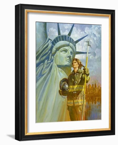 Ladies of Liberty-Hal Frenck-Framed Giclee Print