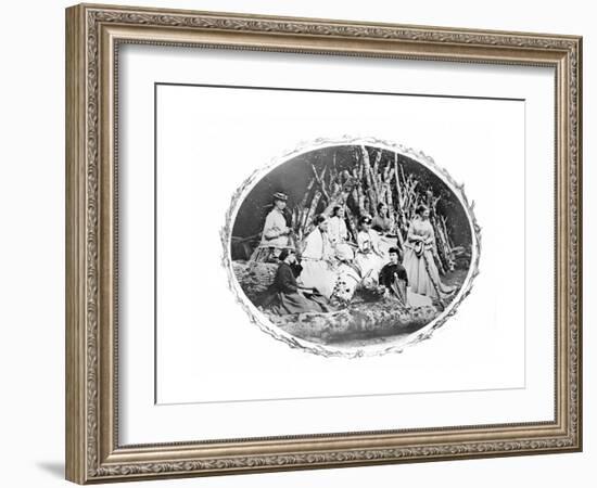 Ladies of the Crofton and Tighe Families Enjoying a Country Excursion, 1865-Augusta Crofton-Framed Giclee Print