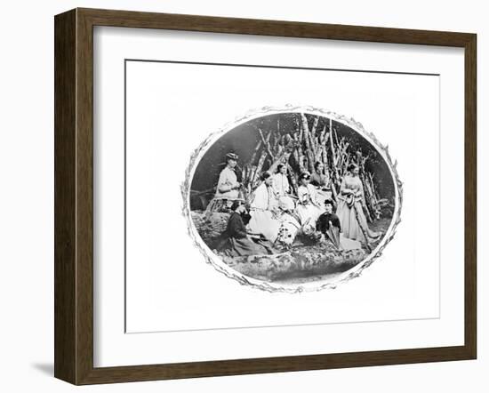 Ladies of the Crofton and Tighe Families Enjoying a Country Excursion, 1865-Augusta Crofton-Framed Giclee Print