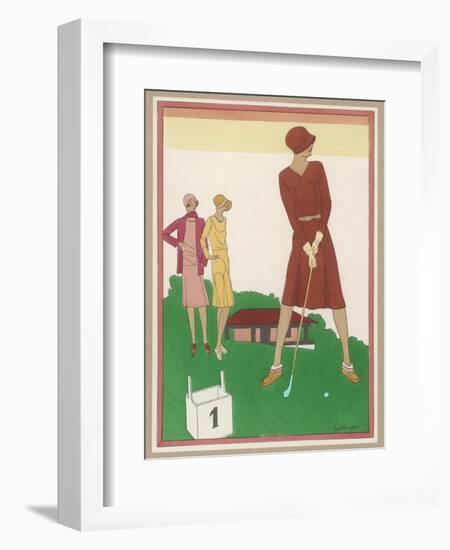 Ladies on a Golf Course-Berlinger-Framed Photographic Print