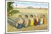 Ladies on Beach, Florida-null-Mounted Art Print