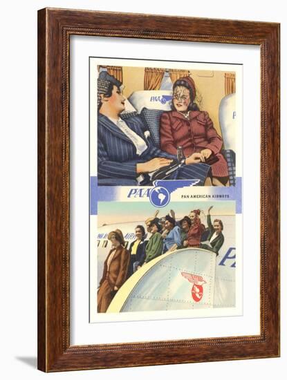 Ladies on Pan American Airplanes-null-Framed Art Print