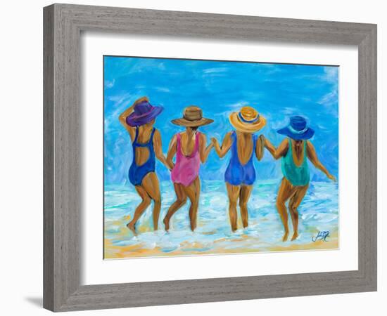 Ladies on the Beach I-Julie DeRice-Framed Art Print