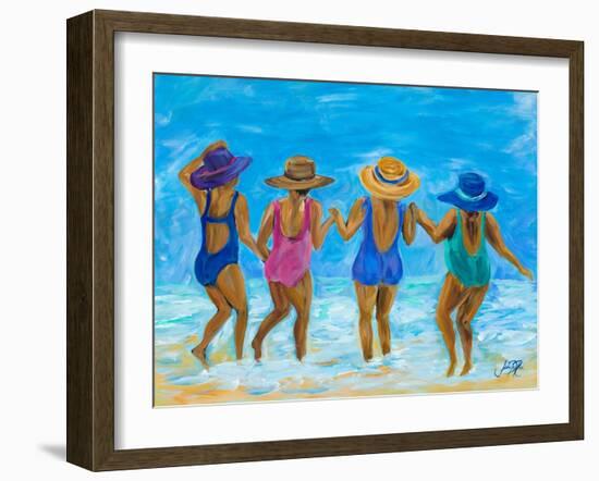 Ladies on the Beach I-Julie DeRice-Framed Art Print