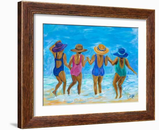 Ladies on the Beach I-Julie DeRice-Framed Art Print