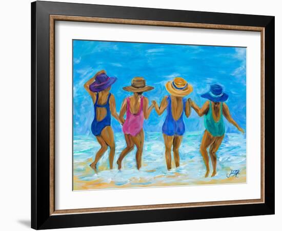 Ladies on the Beach I-Julie DeRice-Framed Art Print