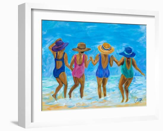 Ladies on the Beach I-Julie DeRice-Framed Art Print