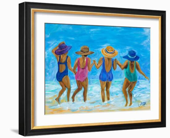 Ladies on the Beach I-Julie DeRice-Framed Art Print