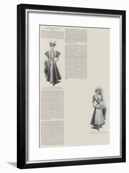 Ladies' Page, Dress-null-Framed Giclee Print