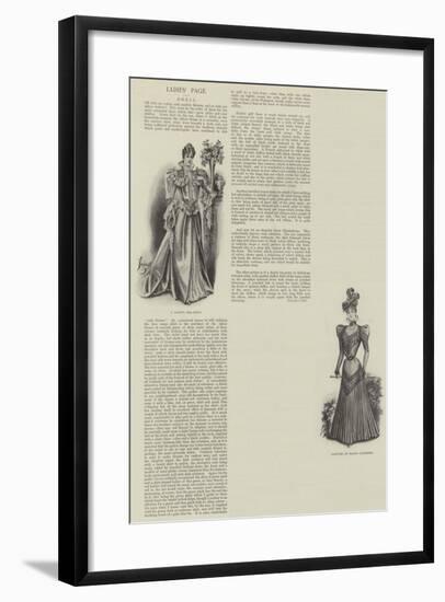 Ladies' Page-null-Framed Giclee Print