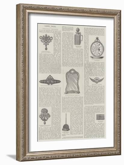 Ladies' Pages, Christmas Presents-null-Framed Giclee Print