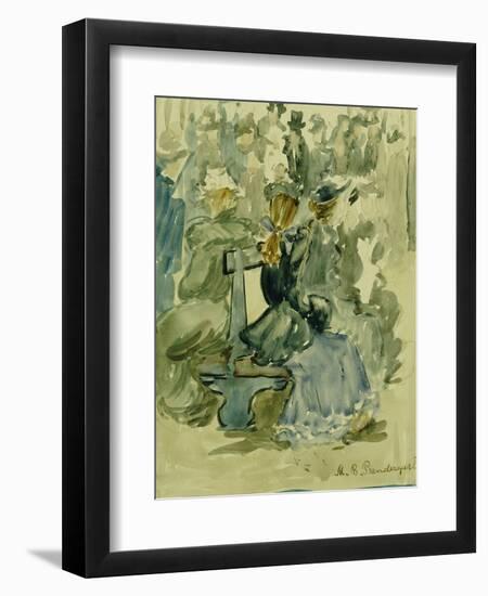 Ladies Seated on a Bench-Maurice Brazil Prendergast-Framed Giclee Print