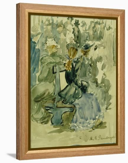 Ladies Seated on a Bench-Maurice Brazil Prendergast-Framed Premier Image Canvas