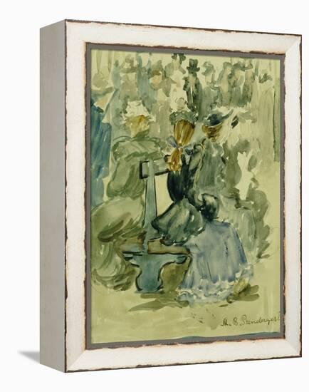 Ladies Seated on a Bench-Maurice Brazil Prendergast-Framed Premier Image Canvas