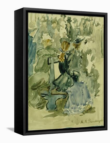 Ladies Seated on a Bench-Maurice Brazil Prendergast-Framed Premier Image Canvas