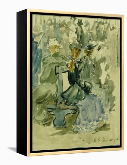 Ladies Seated on a Bench-Maurice Brazil Prendergast-Framed Premier Image Canvas