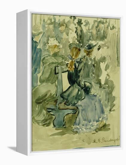 Ladies Seated on a Bench-Maurice Brazil Prendergast-Framed Premier Image Canvas