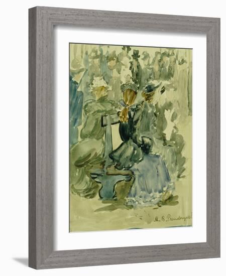 Ladies Seated on a Bench-Maurice Brazil Prendergast-Framed Giclee Print