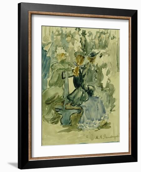 Ladies Seated on a Bench-Maurice Brazil Prendergast-Framed Giclee Print