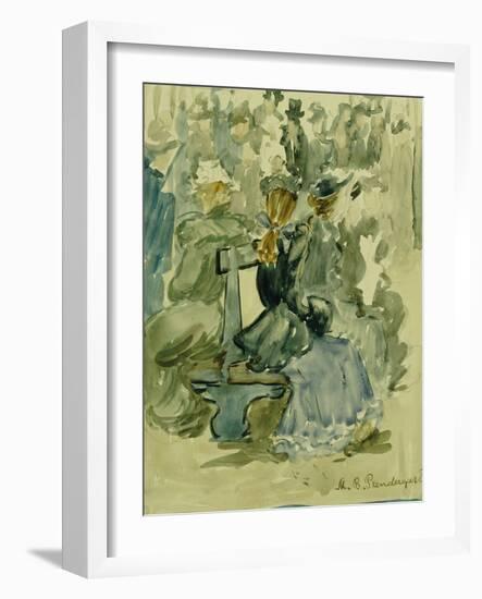 Ladies Seated on a Bench-Maurice Brazil Prendergast-Framed Giclee Print