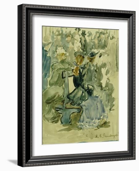 Ladies Seated on a Bench-Maurice Brazil Prendergast-Framed Giclee Print