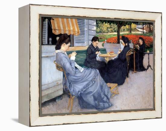 Ladies Sewing, 1848-Gustave Caillebotte-Framed Stretched Canvas
