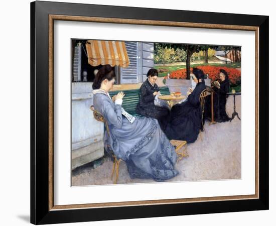 Ladies Sewing, 1848-Gustave Caillebotte-Framed Photo