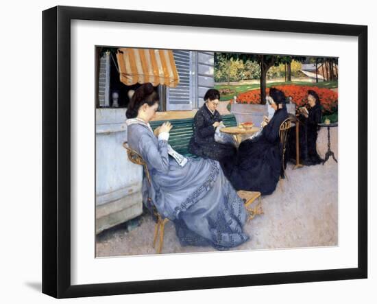 Ladies Sewing, 1848-Gustave Caillebotte-Framed Photo