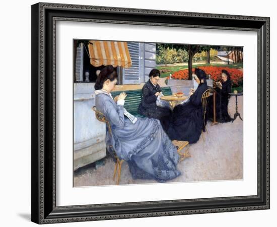 Ladies Sewing, 1848-Gustave Caillebotte-Framed Photo