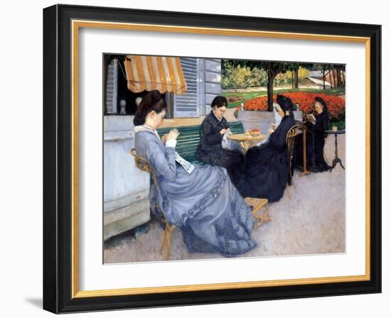 Ladies Sewing, 1848-Gustave Caillebotte-Framed Photo