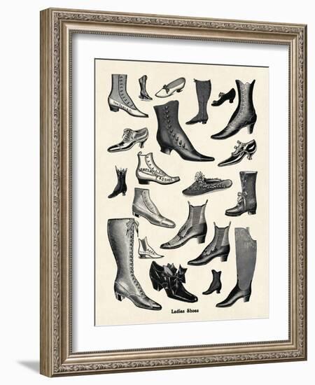 Ladies Shoes-The Vintage Collection-Framed Giclee Print