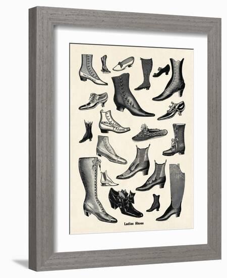 Ladies Shoes-The Vintage Collection-Framed Giclee Print