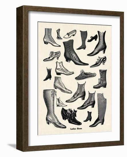 Ladies Shoes-The Vintage Collection-Framed Giclee Print