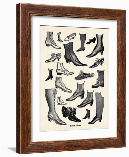 Ladies Shoes-The Vintage Collection-Framed Giclee Print