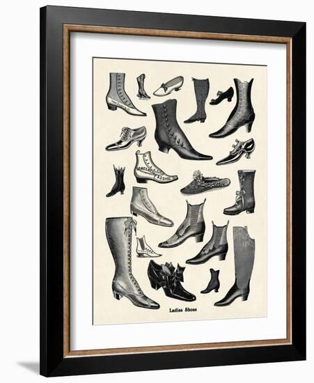 Ladies Shoes-The Vintage Collection-Framed Giclee Print