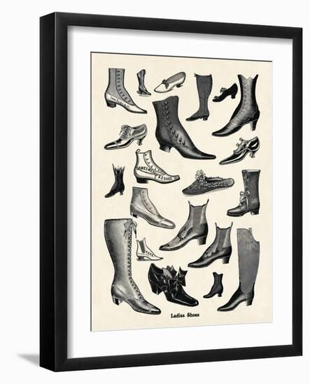 Ladies Shoes-The Vintage Collection-Framed Giclee Print